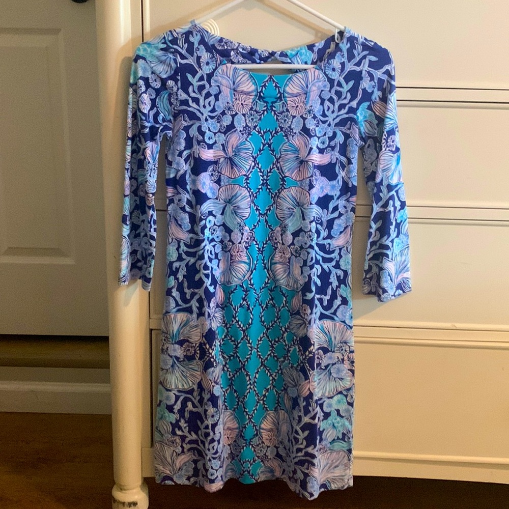 Lilly Pulitzer Lapis Lazuli Your Biggest Fan Bay Dress Size XXS